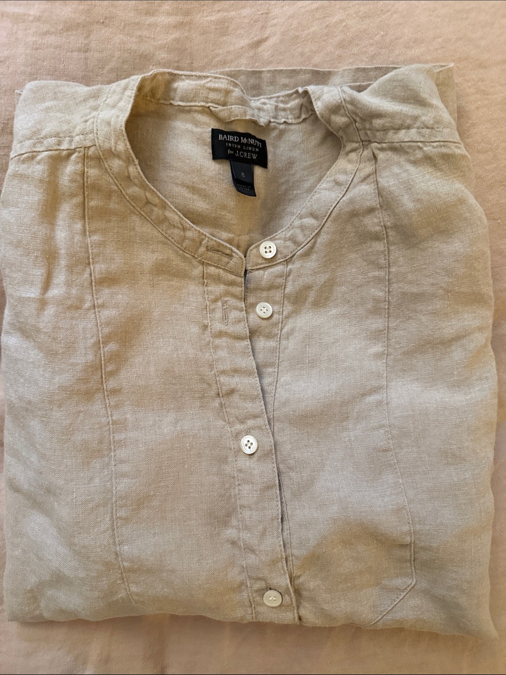 J. Crew women’s Baird Mcnutt  Linen popover Tunic top size 6 - Picture 6 of 6